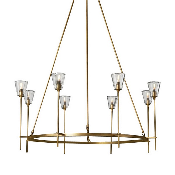 Люстра подвесная DELIGHT COLLECTION TORCHE DE VERRE 8614P/8 gold