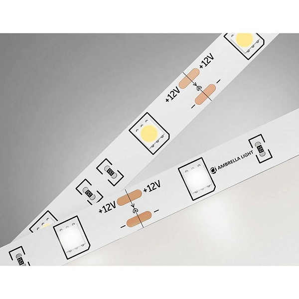 Лента LED 7,2 W/m 12V IP20 2835/30 4500K 10mm (5м) GS1802 AMBRELLA LIGHT
