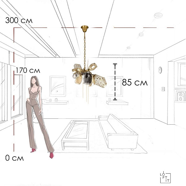 Люстра подвесная LOFT IT BRITANNICA 10401/600S