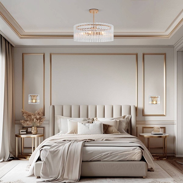 Люстра потолочная BOGATES FLAMEL 373/6 Smart золото
