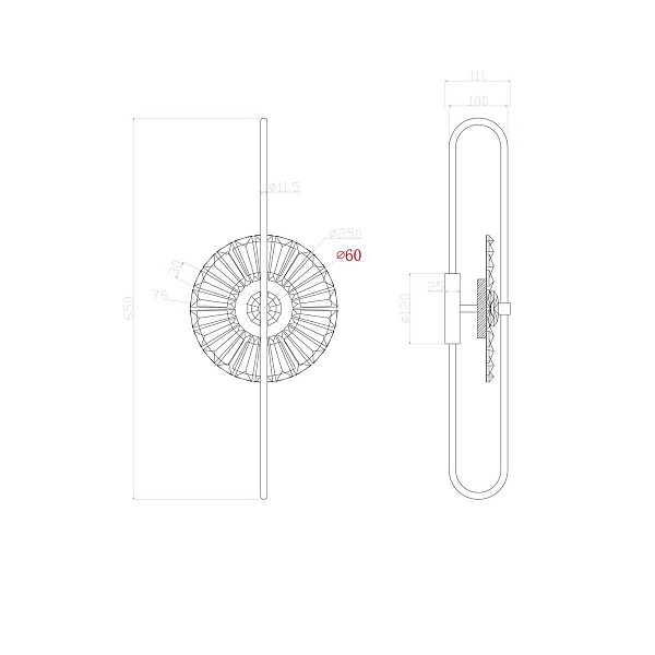 Бра ARTE LAMP ALMAAZ A2563AP-1PB