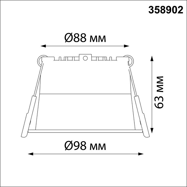 Светильник встраиваемый NOVOTECH TRAN 358902