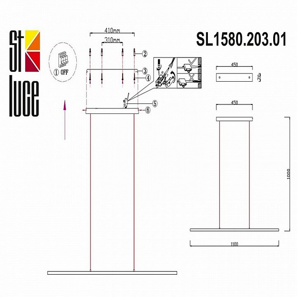 Подвес ST LUCE RALIO SL1580.203.01