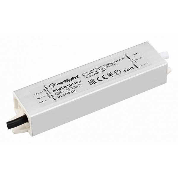 Блок питания ARLIGHT ARPV 12V 20W IP20 022206(1)