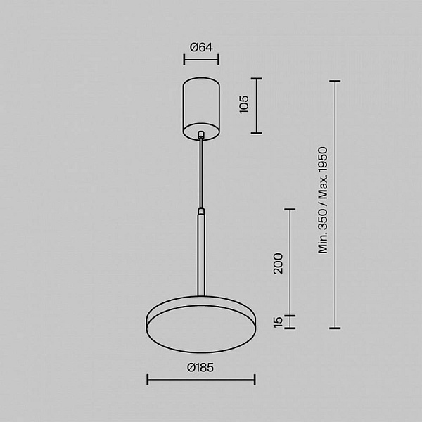 Подвес MAYTONI PLATO P076PL-L12W4K-B