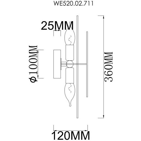 Бра WERTMARK PALMA WE520.02.711