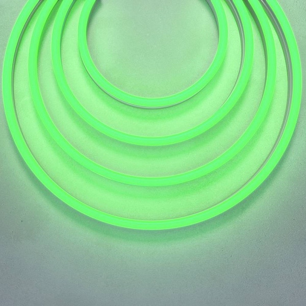 Лента LED ГИБКИЙ НЕОН 9,6 W/m 24V IP67 2835/120 Green 8mm (5м) 20051 MAYTONI