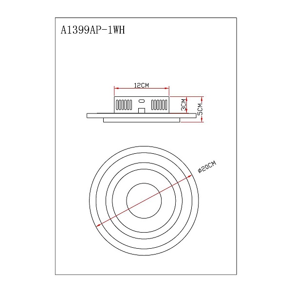 Бра ARTE LAMP MULTI-PIUMA A1399AP-1WH
