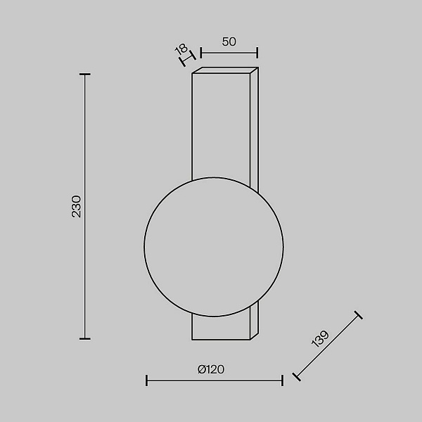 Бра MAYTONI LUNELLA MOD470WL-01BS