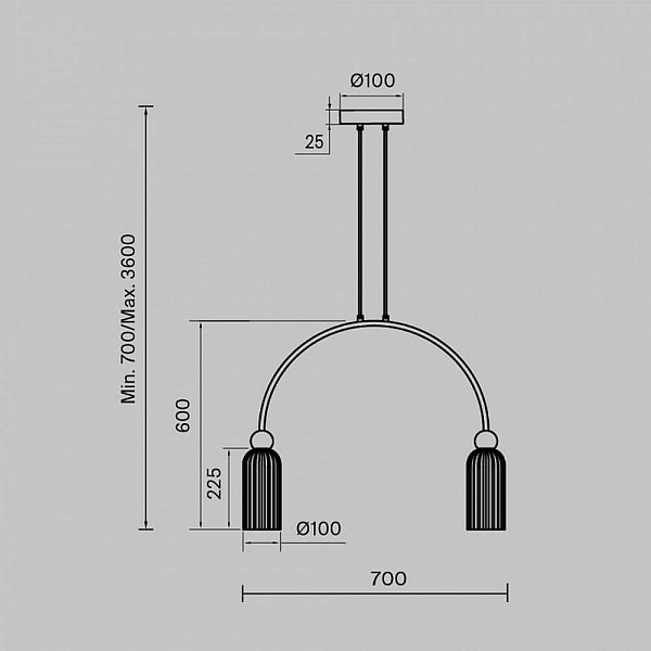 Подвес MAYTONI ANTIC MOD302PL-02W