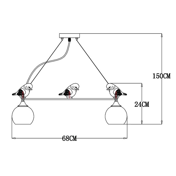 Люстра подвесная ARTE LAMP GEMELLI A2150SP-5WG