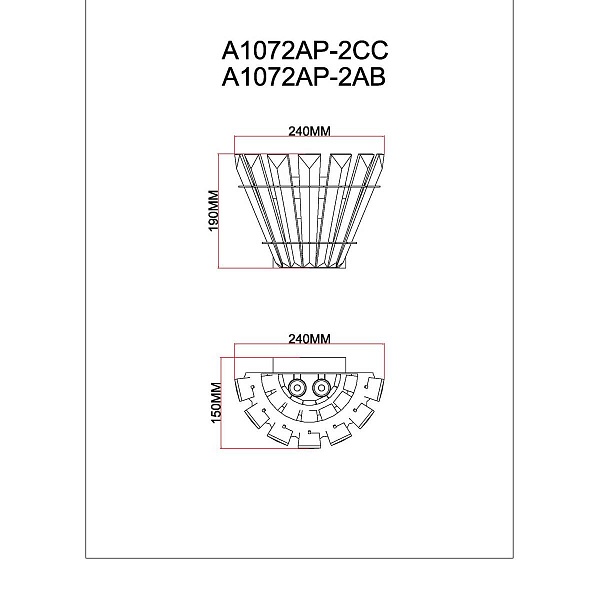 Бра ARTE LAMP FLORIZEL A1072AP-2CC
