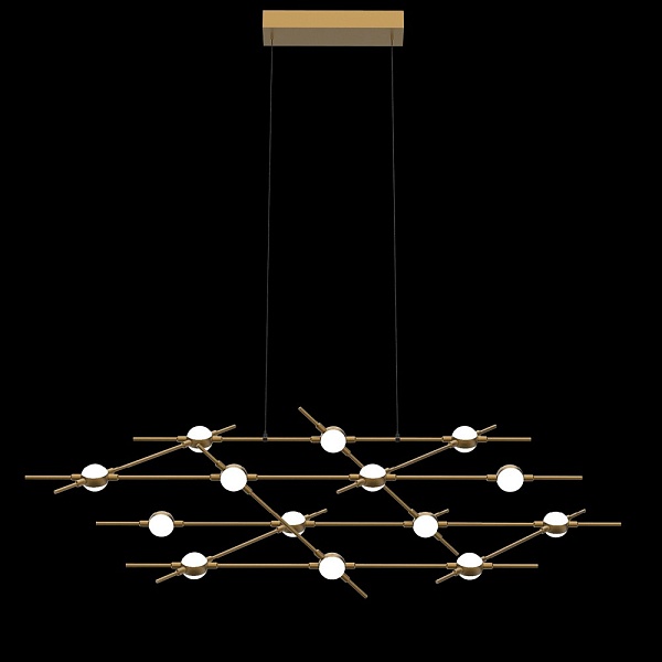 Люстра подвесная ILLUMINATI MOLECULAR MD18001067-14A  black/gold