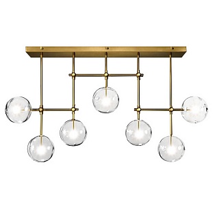 Люстра потолочная DELIGHT COLLECTION GLOBE MOBILE KG0835P-7A brass