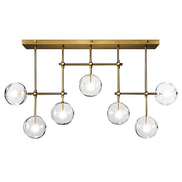 Люстра потолочная DELIGHT COLLECTION GLOBE MOBILE KG0835P-7A brass