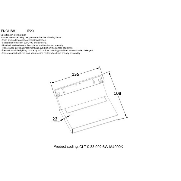 Трековый светильник CRYSTAL LUX CLT 0.33 002 6W WH M4000K