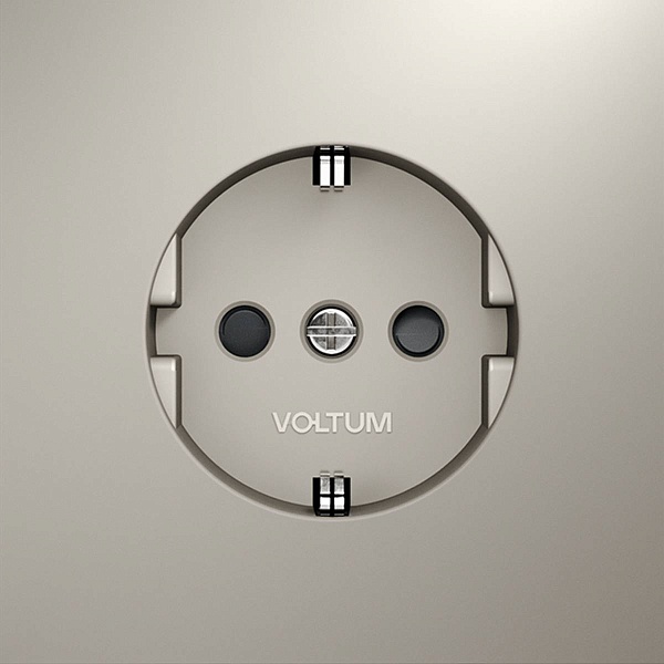 Розетка с з/к со шторками, S70, Кашемир, VLS040203, VOLTUM