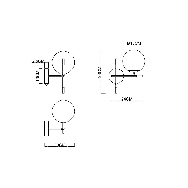 Бра ARTE LAMP ARKAB A2225AP-1BK