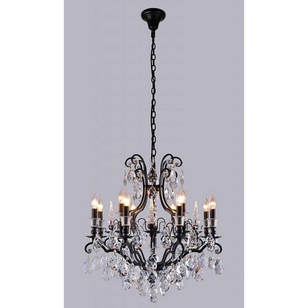 Люстра подвесная CRYSTAL LUX MAGNIFICO MAGNIFICO SP13 BLACK/TRANSPARENT