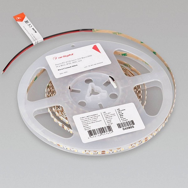 Лента LED RZ-A120 9,6 W/m 24V IP20 2835/120 3000K 6mm (5м) 40805 ARLIGHT