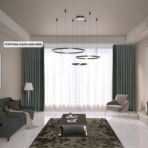 Подвес CRYSTAL LUX FORTUNA SP158W LED BLACK