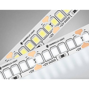 Лента LED 19,2 W/m 12V IP20 2835/240 4500K 10mm (5м) GS1502 AMBRELLA LIGHT
