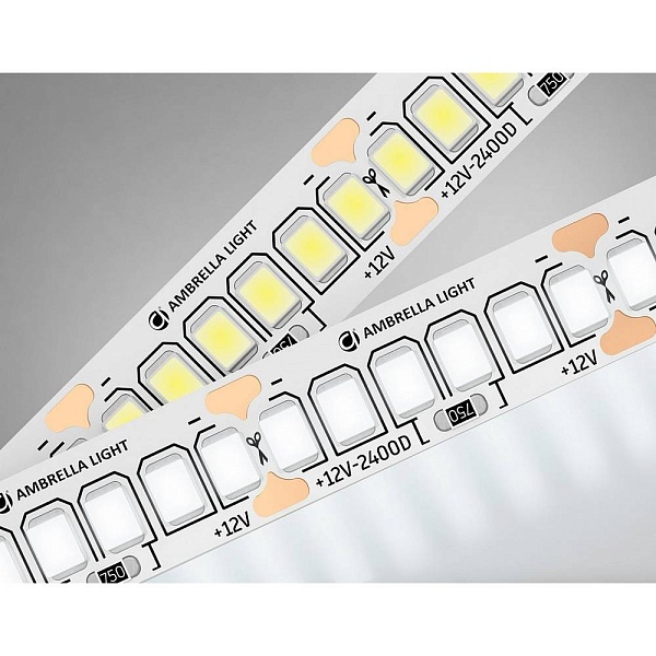 Лента LED 19,2 W/m 12V IP20 2835/240 4500K 10mm (5м) GS1502 AMBRELLA LIGHT