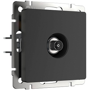 Розетка  TV одиночная, черный матовый, W1183008, WERKEL