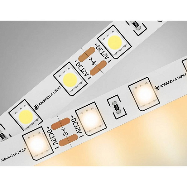 Лента LED 14,4 W/m 12V IP20 2835/60 3000K 10mm (5м) GS2001 AMBRELLA LIGHT
