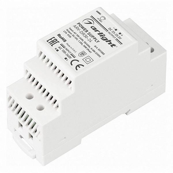 Блок питания ARLIGHT ARV-DR 24V 30W IP20 31085