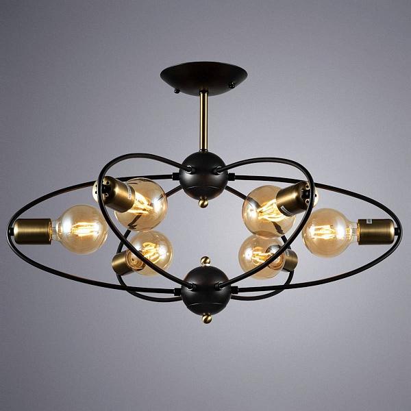 Люстра потолочная ARTE LAMP GLASGOW A1963PL-6BK