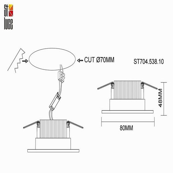 Светильник встраиваемый ST LUCE ST704.538.10