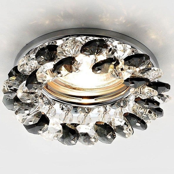 Светильник встраиваемый AMBRELLA LIGHT CRYSTAL K206 BK/CH