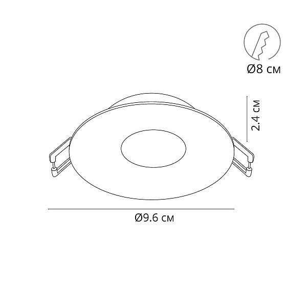 Светильник встраиваемый ARTE LAMP FULU A2169PL-1WH