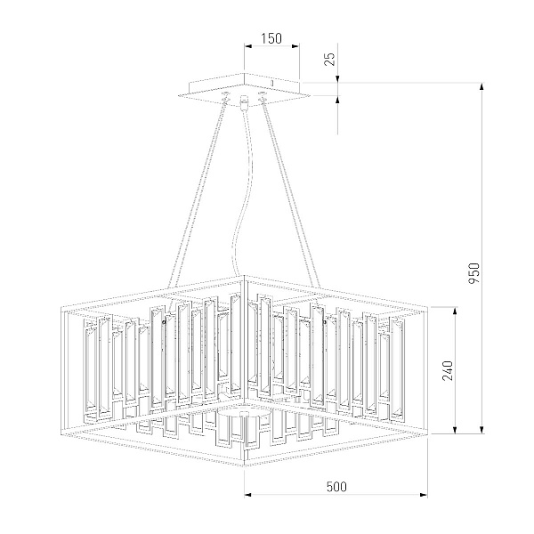 Люстра подвесная BOGATES CELLA 377/6 Strotskis