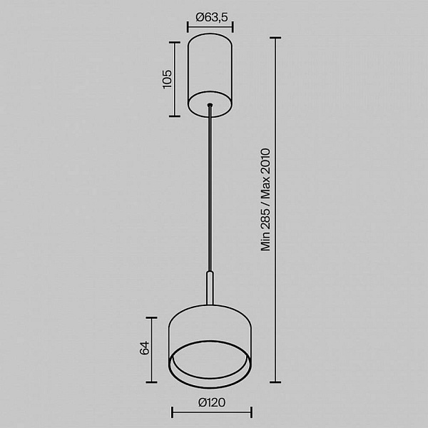 Подвес MAYTONI GLARE P102PL-12W4K-B