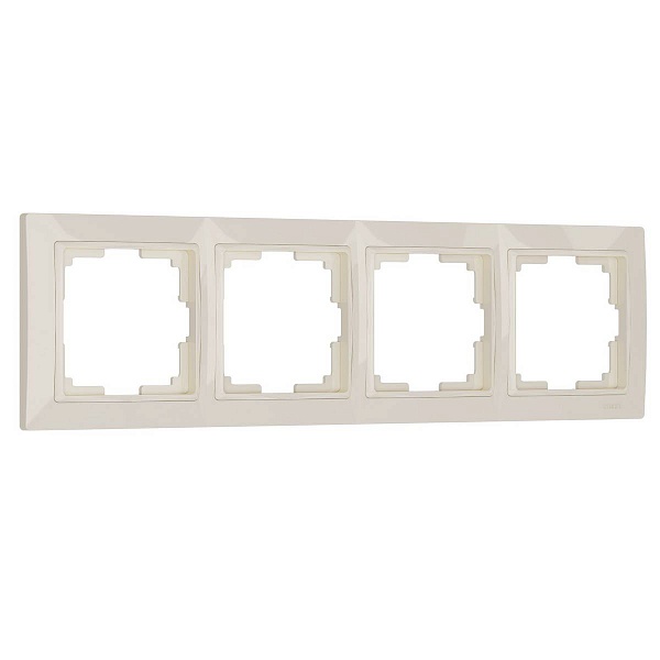 Рамка 4-пост, SNABB BASIC, слоновая кость, W0042003, WERKEL