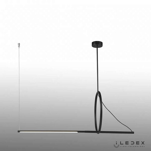 Подвес ILEDEX ZOOM 8075P/S-18W-3000K MBK-WH