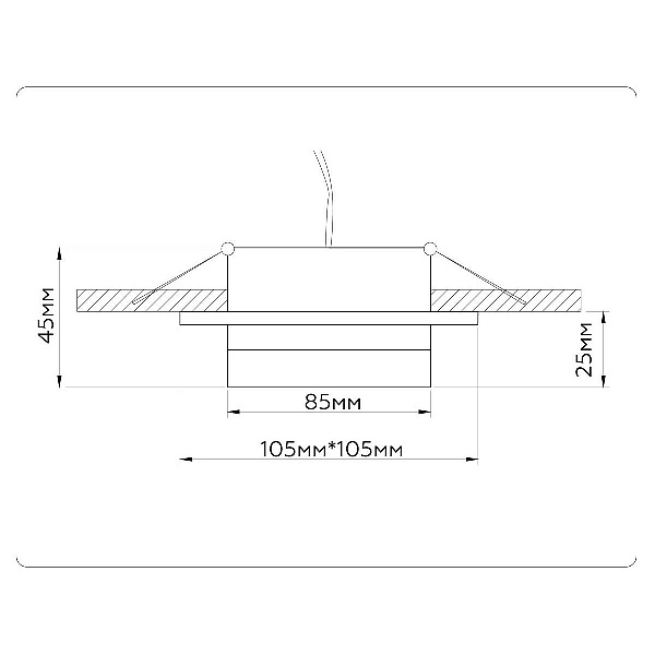 Светильник встраиваемый AMBRELLA LIGHT GX53 ACRYLIC TECH TN52422