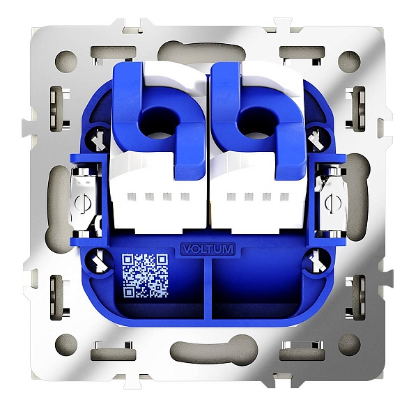 Розетка RJ45 + RJ45, S70, Шелк, VLS060204, VOLTUM