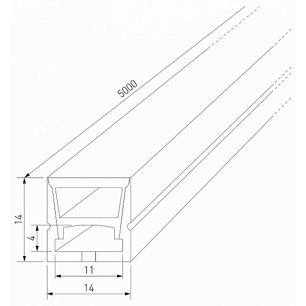 Профиль для ленты LED накладной ELEKTROSTANDARD ALP a071100