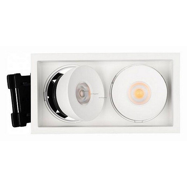 Светильник встраиваемый ARLIGHT CL-SIMPLE-S148X80-2X9W WARM3000 (WH, 45 DEG) 026876
