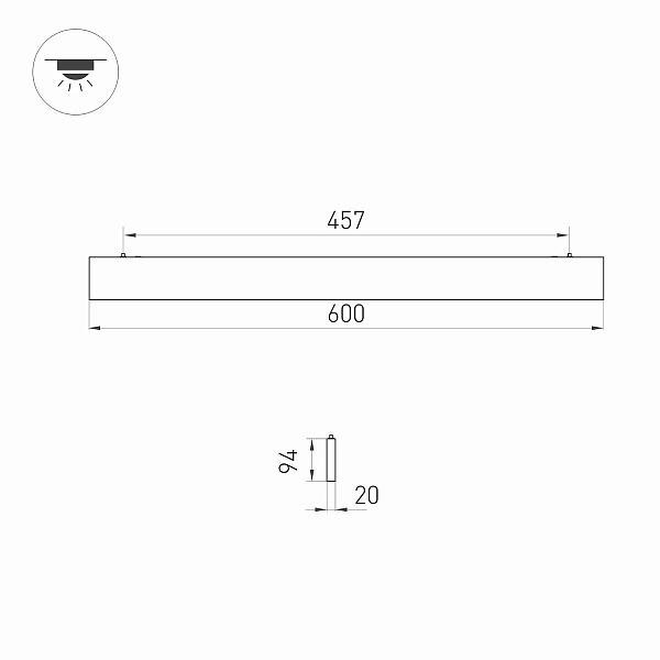 Подвес ARLIGHT LINEAIR FLAT 31527