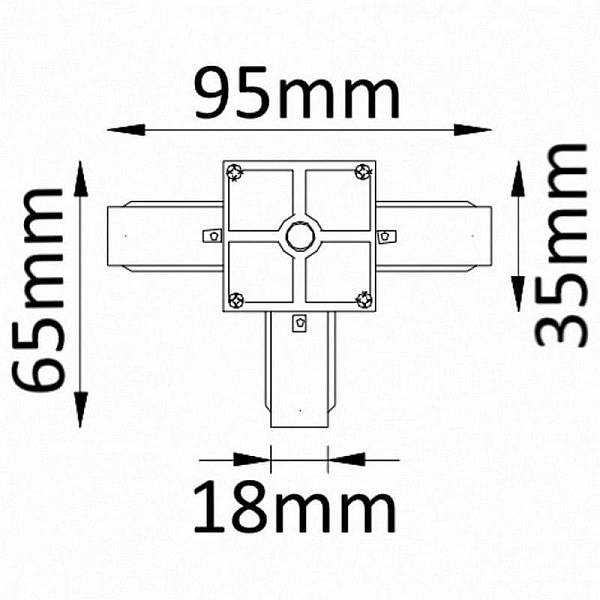 T-коннектор CRYSTAL LUX CLT 0.211 CLT 0.211 03 BL