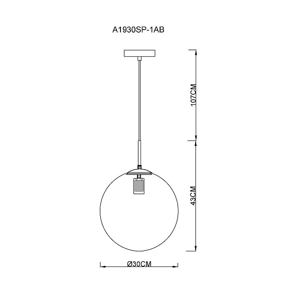Подвес ARTE LAMP VOLARE A1930SP-1AB