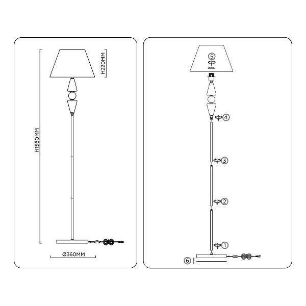 Торшер AMBRELLA LIGHT LH LH75265