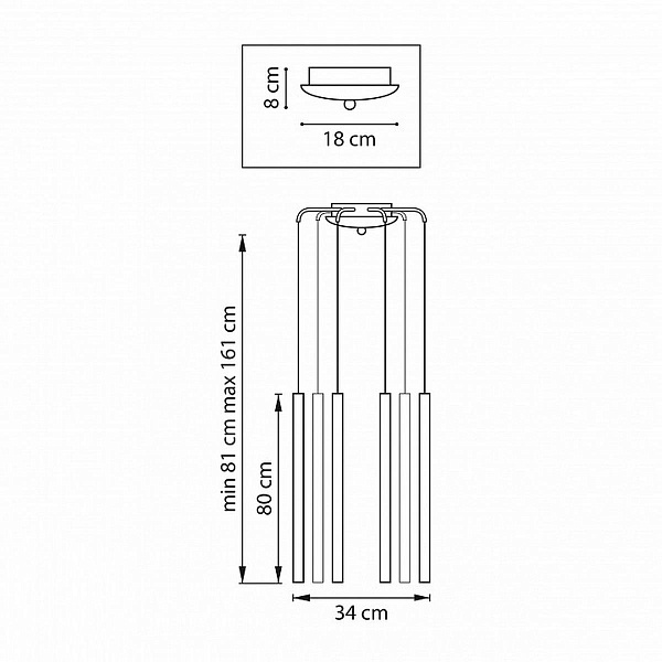 Подвес LIGHTSTAR TUBO L8T747443