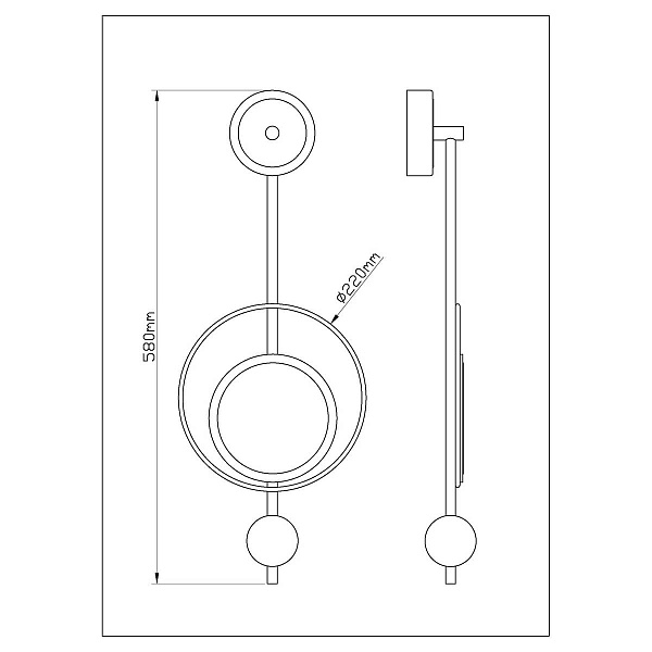 Бра ARTE LAMP POLARIS A2604AP-7BK