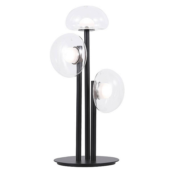 Настольная лампа CRYSTAL LUX BOSQUE LG3 BLACK/TRANSPARENT
