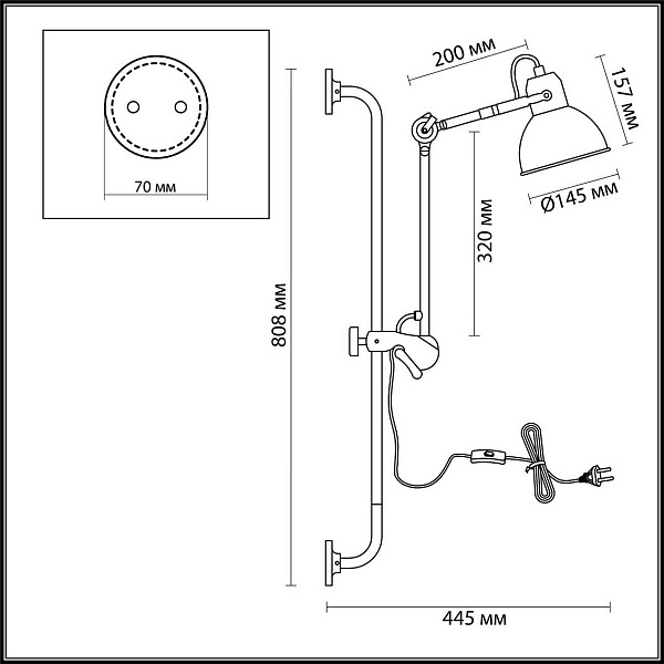 Бра ODEON LIGHT ARTA 4125/1WA